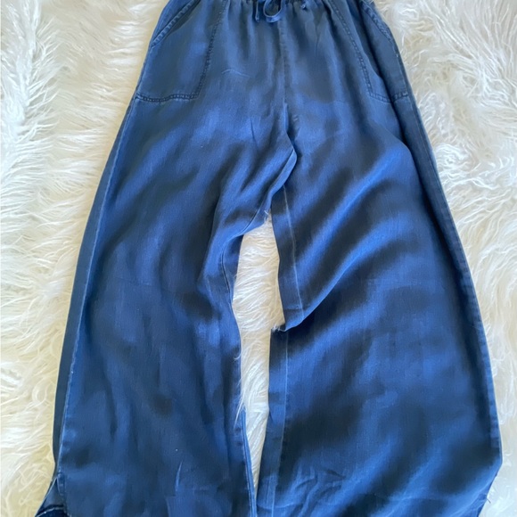 Denim cropped Top & Pants Set En Creme- Crop NWT - Picture 8 of 10